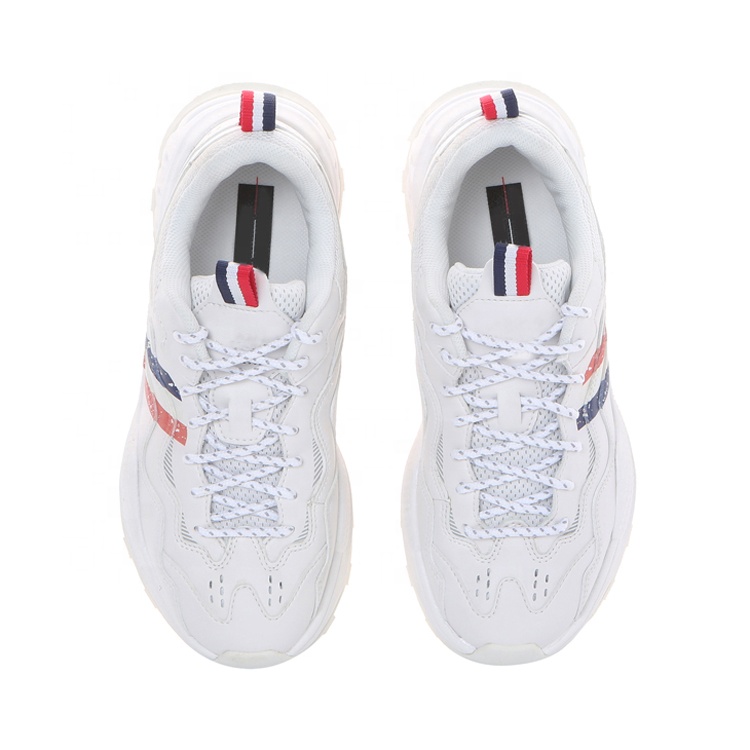 China Fashion Style Lace-up White Anti Slip Platform Sneaker Unisex Outdoor Casual Shoes