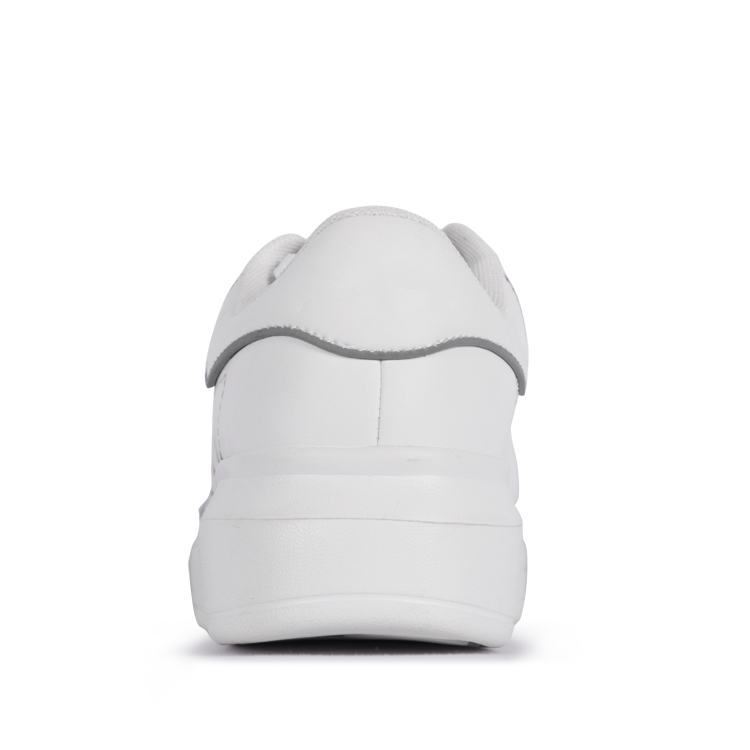 Wholesale OEM Casual Women Sneakers Supplier – JIANER Wholesale Quality Custom Logo Cheap Women Men Zapatos Leather White Flat Casual Shoes Unisex – Jianer detail pictures