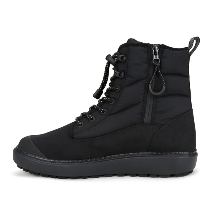 China Women Men Black Outdoor Shoes Adult Unisex Winter Warm Snow Shoes With Zip